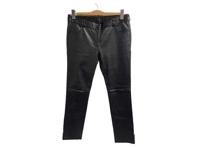 Pantaloni Joseph pelle nera T.38 Nero