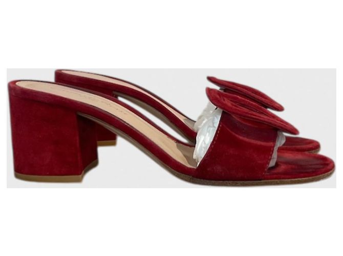 Mules Gianvito Rossi rouge T.37,5 Rosso