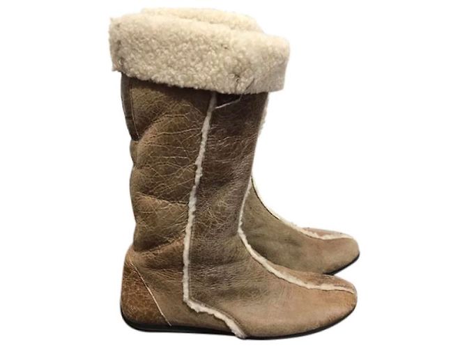 Stivali Prada beige T.37