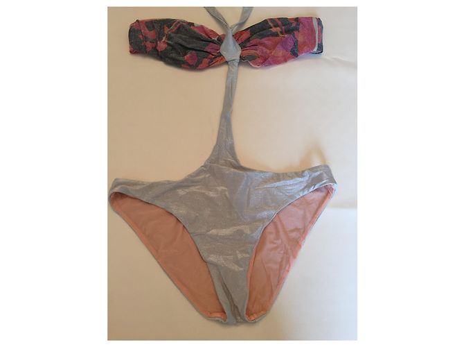 Missoni Badeanzug Silber Irisierend Grau