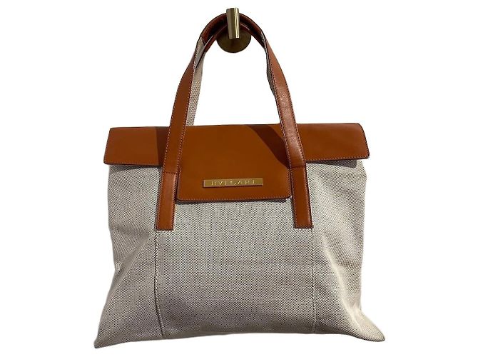 Bolso Bulgari lona beige