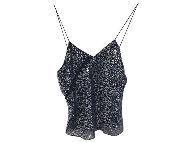Courreges Courrèges Navy Blue Sequin Top Size 36