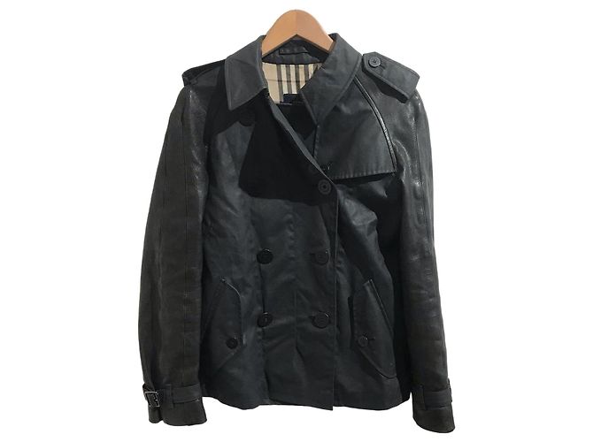 Burberry Trenchcoat aus schwarzer Baumwolle