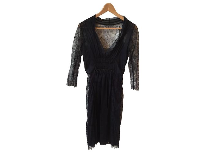 Alberta Ferretti Spitzenkleid T.36 Blau
