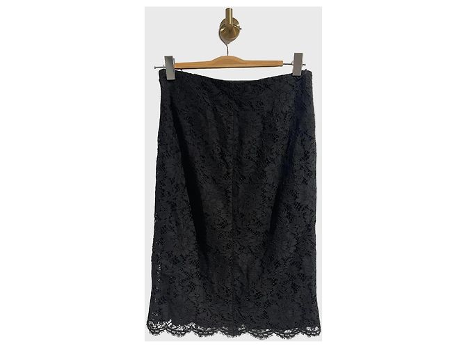 Valentino Garavani Falda Valentino negra T.38 Negro