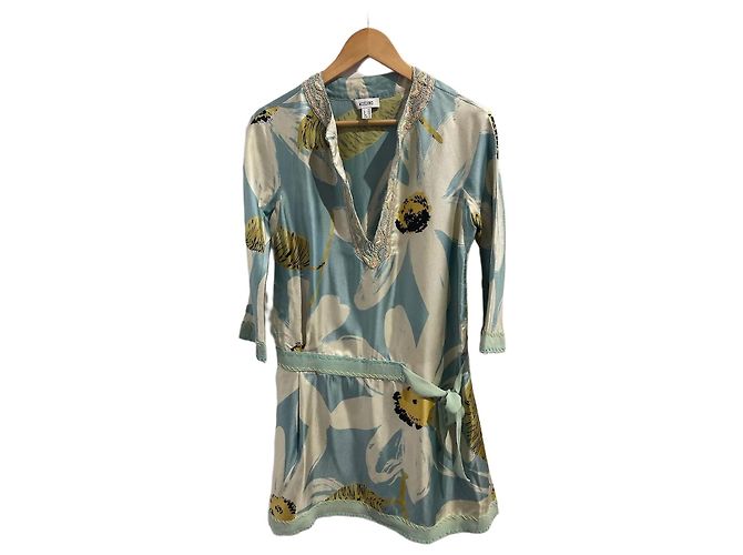 Vestido Moschino estampado T.38 Azul