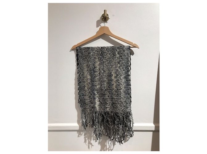 Cachecol Missoni de lã cinza