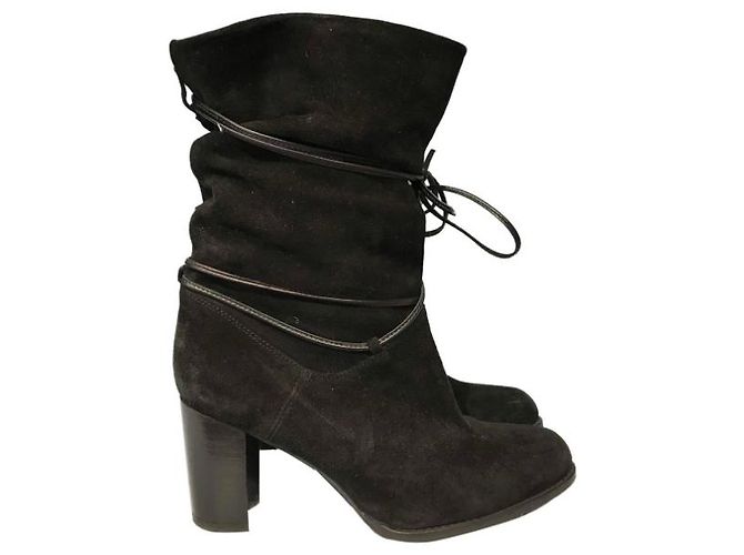 Bottines Stuart Weitzman noires T.36