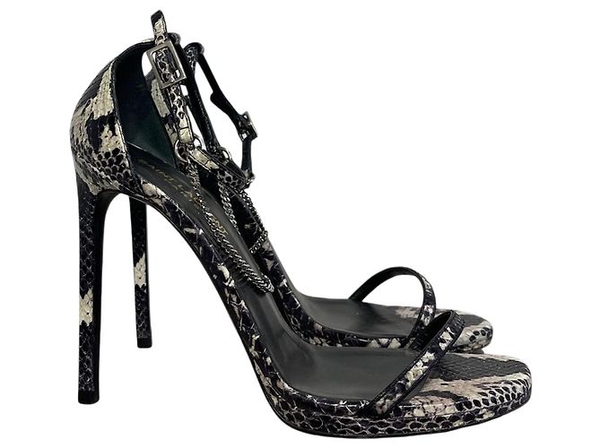 Autre Marque Sandalias Saint Laurent python T.38,5