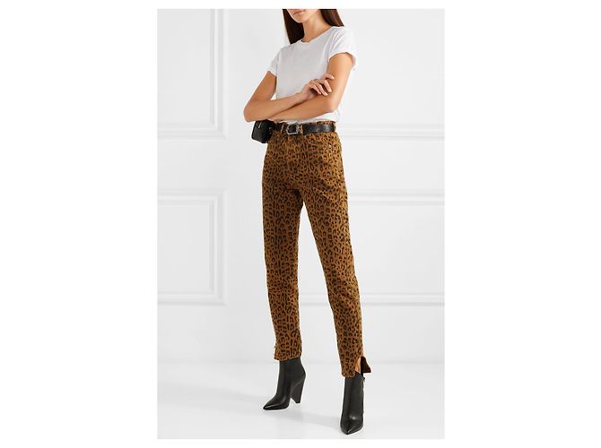 Autre Marque Jeans Saint Laurent leopard T.29 Camello