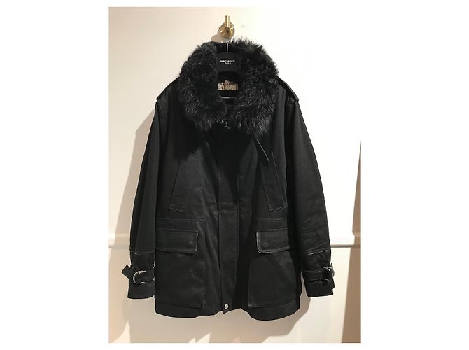 Autre Marque Parka Saint Laurent nera T.38 Nero