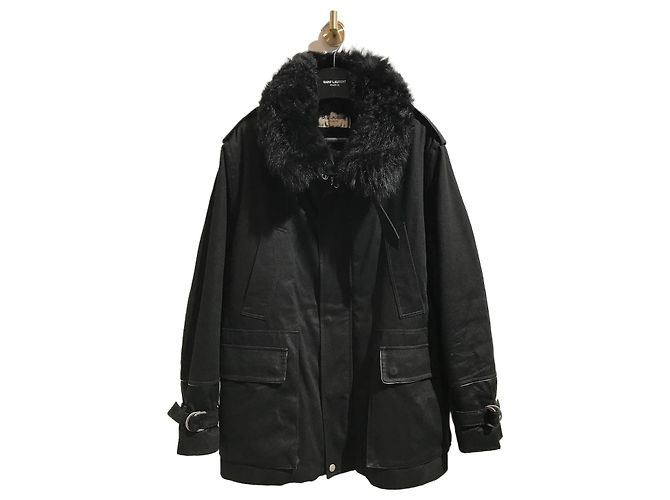 Autre Marque Parka Saint Laurent nera T.38