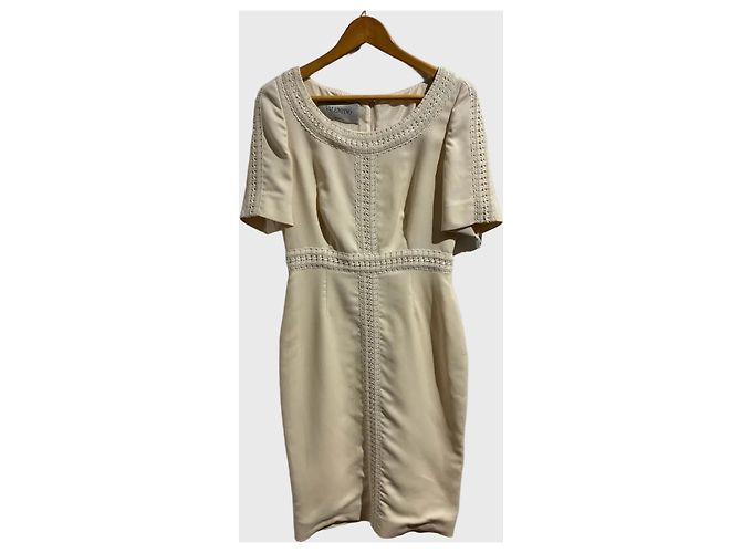 Valentino Garavani Valentino Kleid ecru T.40 Beige