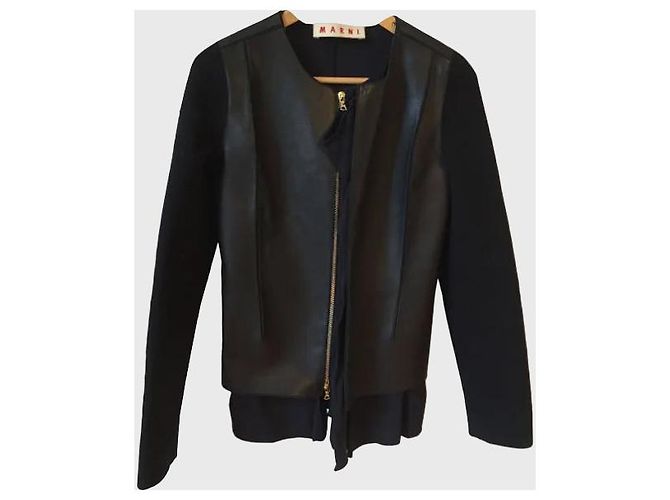 Giacca Marni in pelle T.34 Nero