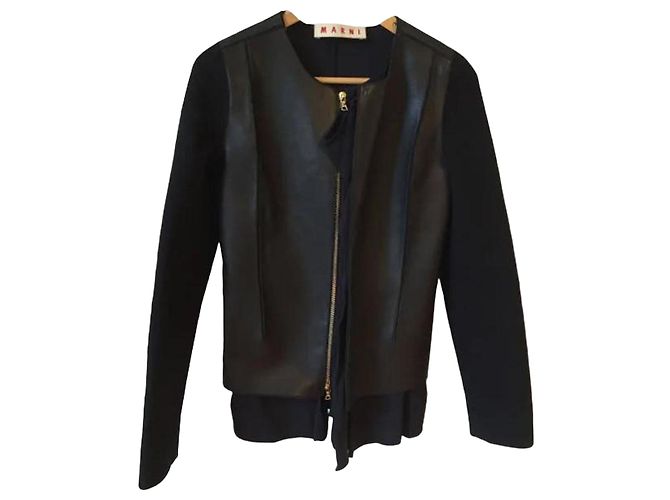 Veste Marni en cuir T.34 Black