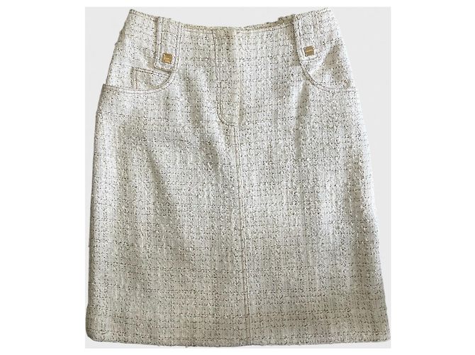 Gonna Chanel bianca T.38 Bianco