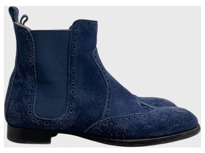 Hermès Botines Hermes Brighton azules T.36