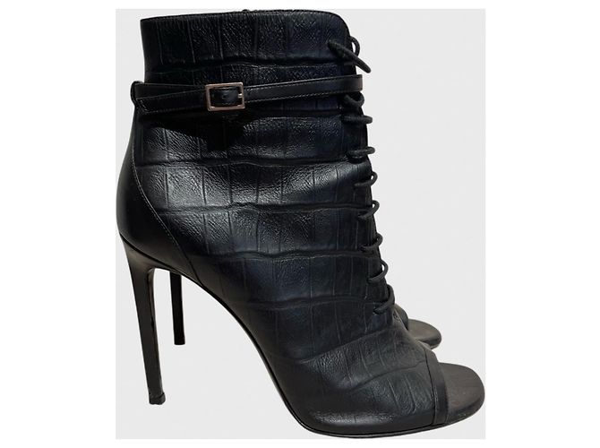 Autre Marque Botas Saint Laurent negras T.40 Negro