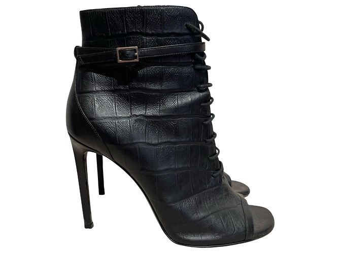 Autre Marque Botas Saint Laurent pretas T.40 Preto