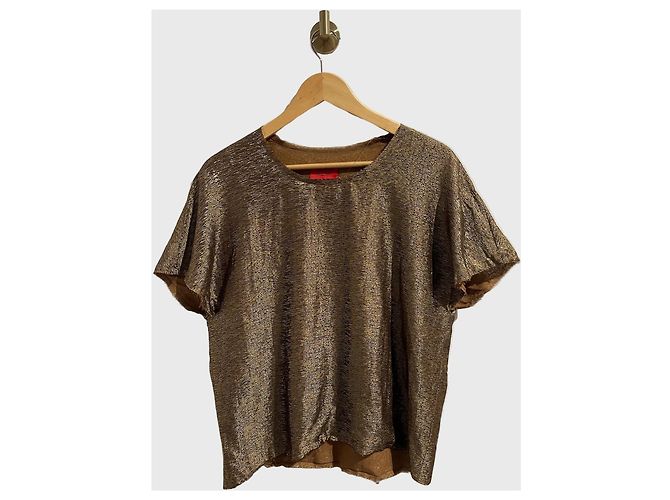 Top Lanvin in seta dorata D'oro