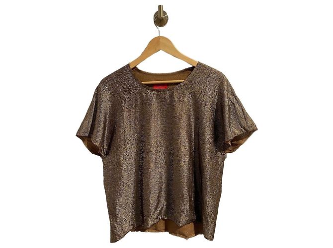 Top Lanvin in seta dorata