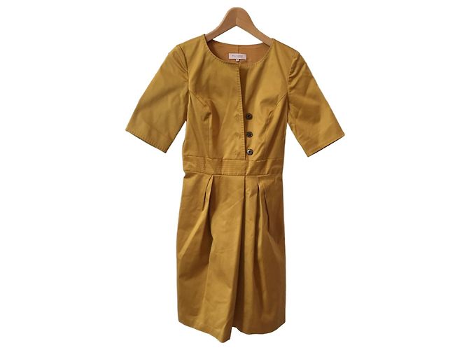 Dice Kayek Kleid aus gelber Baumwolle Größe 38