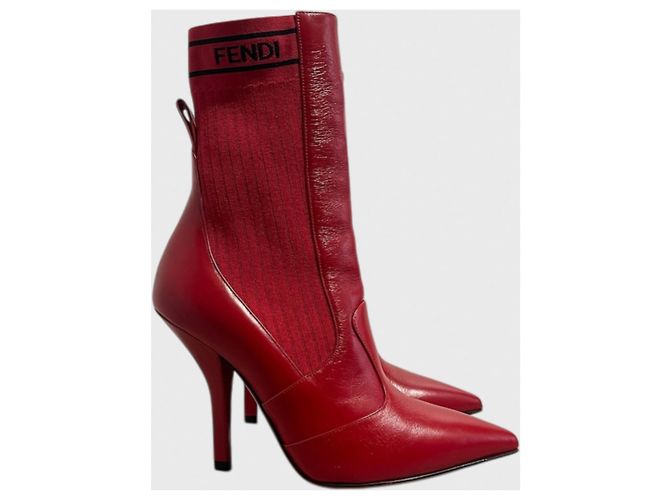 Botines Fendi rojos T.37,5 Roja