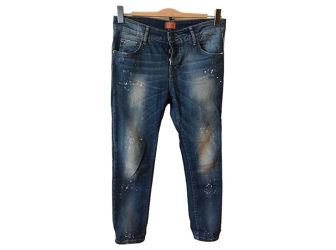 Autre Marque Heartless Slim Fit Jeans aus blauer Baumwolle Größe 27