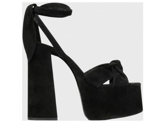 Autre Marque Sandali Saint Laurent neri T.39,5 Nero