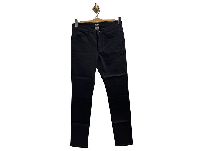 Jeans Chanel negro T.38 NUEVO