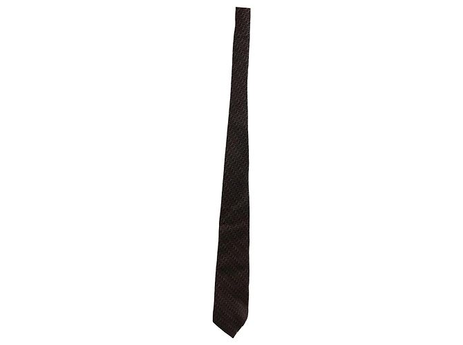 Gucci brown silk tie