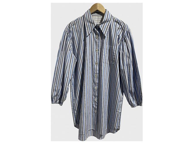 Abito camicia Miu Miu blu T.34