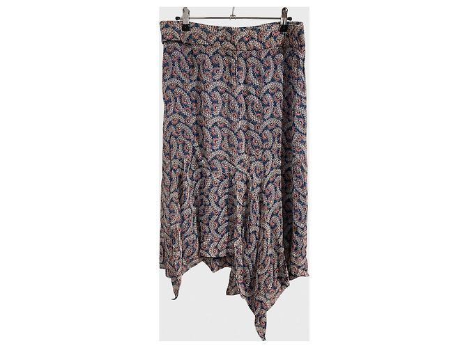 Falda Isabel Marant estampada T.36 Azul