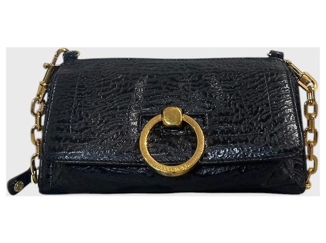 Clutch Jimmy Choo in pelle testurizzata nera Nero