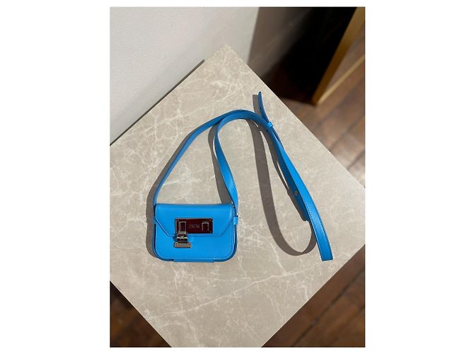 Autre Marque Mini borsa Christian Dior in pelle blu turchese