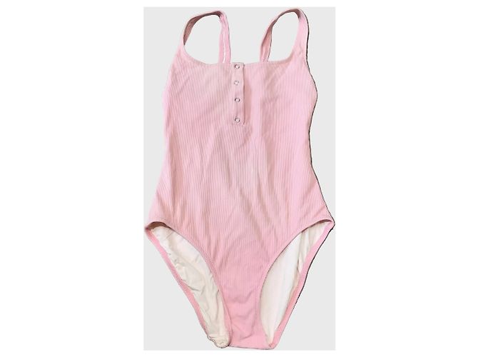 Autre Marque Fato de banho Solid & Striped rosa