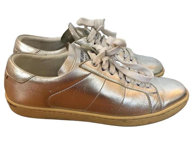 Autre Marque Baskets Saint Laurent argents T.36 Argenté