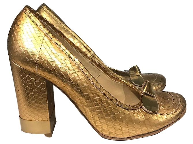 Escarpins Chloé dorés T.37,5