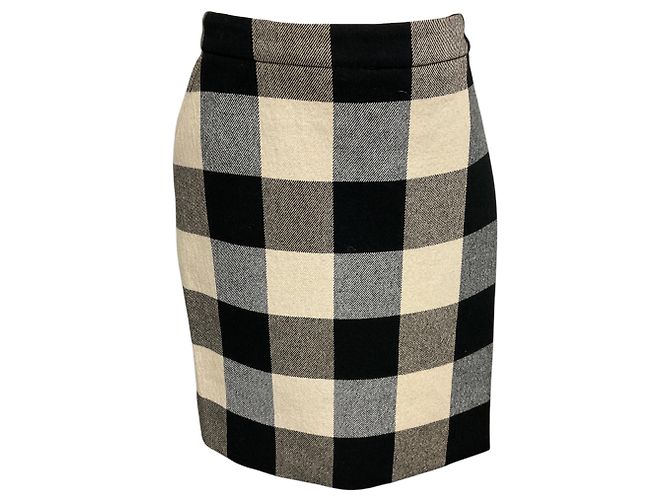 Saia Akris Punto Black / Chalk Gingham Check Multicor