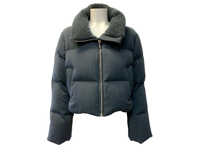 Autre Marque Jarbo Grey Cropped Puffer Jacket