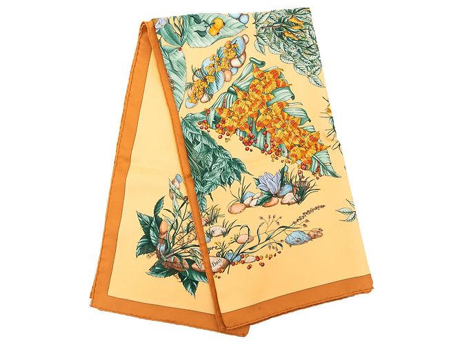 Hermès Pythagore Seidentuch Beige 90 Scarves