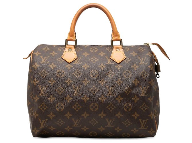 Sac Boston Louis Vuitton Monogram Speedy 30 Marron