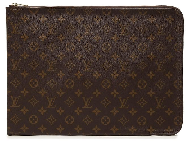 Borsa Business Portfolio Poche Documents Monogram Louis Vuitton Marrone