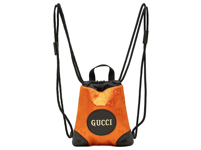 Orange Gucci GG Nylon Off The Grid Drawstring Backpack