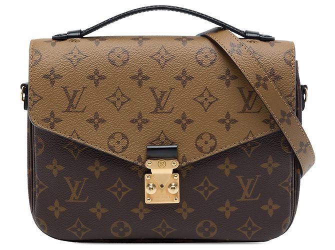 Sac à main Louis Vuitton Monogram Reverse Pochette Metis Marron