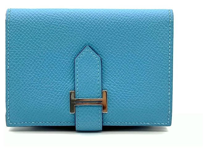 Hermès Hermes Bearn Card Case in Blue Epsom Leather