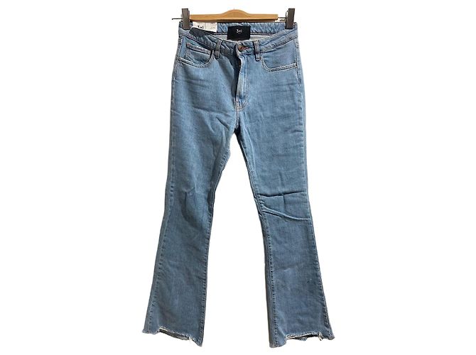 Autre Marque Jeans 3x1 Farrah Bootcut Azul Algodão Tamanho 26