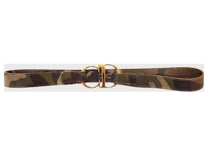 Autre Marque Dior camouflage Gürtel T.80 Khaki