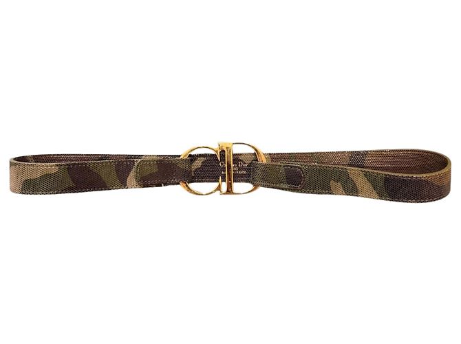 Ceinture Dior camouflage T.80 Kaki