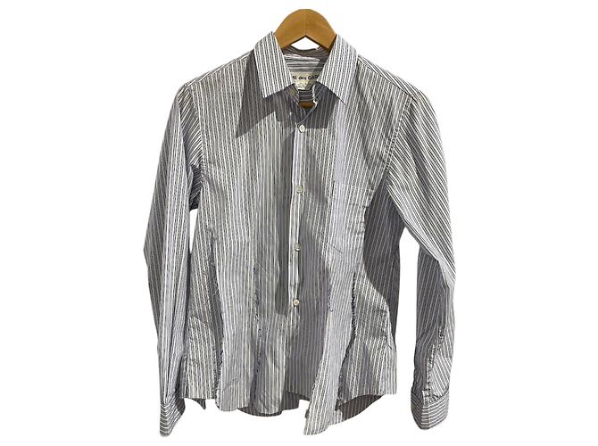 Comme Des Garcons Comme des Garçons gestreiftes Hemd T.S Weiß